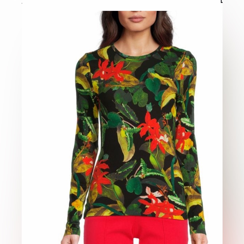 Nwt- Alice + Olivia Delaina Long Sleeve Top Size Xs